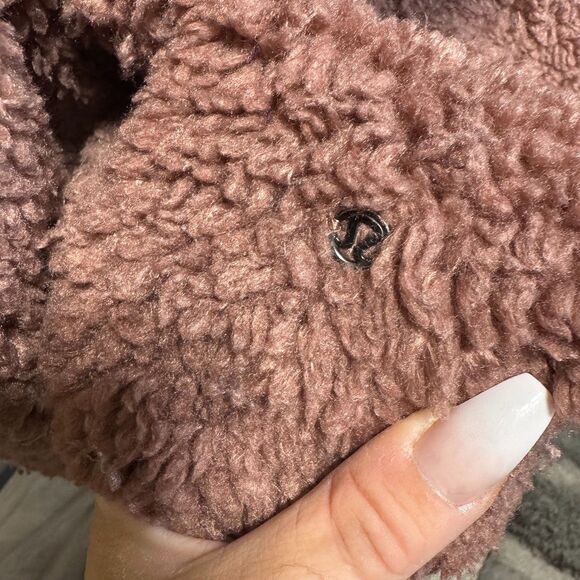 Lululemon Warmth Restore Fleece Mauve aPullover Women's 6 Sherpa Outerwear Cozy - Picture 6 of 8